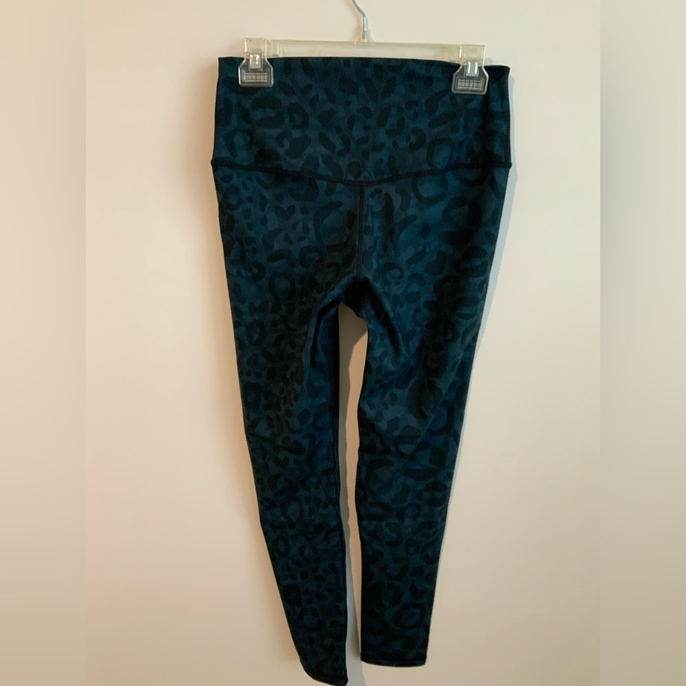 Colorfulkoala High Waisted Leggings Full-Length Yoga Pants( X-Large Cyan Leopard - Picture 4 of 5